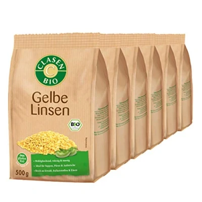 Abbildung von 6x CLASEN BIO Gelbe Linsen 500g