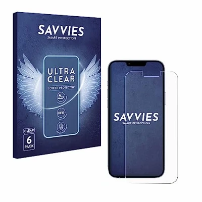 Abbildung von Savvies 6 Stück Schutzfolie für Apple iPhone 13 Pro Max Displayschutz Folie Ultra Transparent