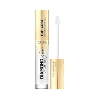 Abbildung von Eveline Cosmetics Diamond Glow Lip Luminizer mit Hyaluronsäure Nr. 01 Transparenter Top Coat, Feuchtigkeitsspendender Lipgloss