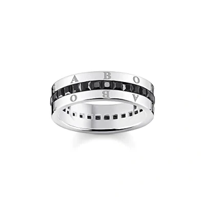 Abbildung von THOMAS SABO Fingerring schwarze Steine pavé, TR2361 643 11 52,54,56,58, mit Zirkonia (synth)