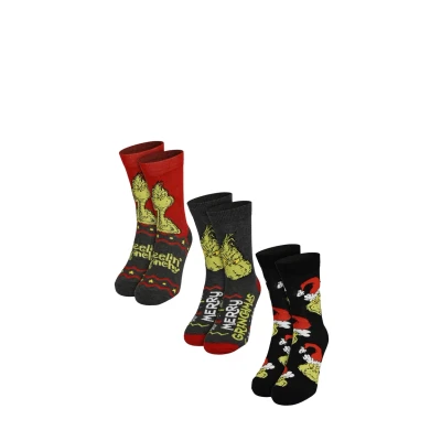 Abbildung von United Labels 3ER PACK THE Grinch Socken, Damen, Größe: One Size, Mehrfarbig