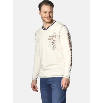 Abbildung von Jan Vanderstorm Ragnhild Langarmshirt, Herren, Größe: XL, Wollweiß