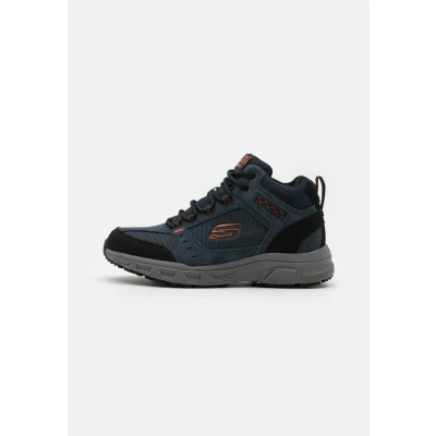 Abbildung von Skechers Herren Oak Canyon Ironhide Hohe Sneaker, Navy Suede Mesh Pu Orange Trim, 46 EU
