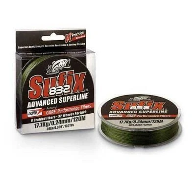 Abbildung von Sufix 832 Braid L.Vis Green Geflochtene Schnur 0.48mm/45kg (250m)