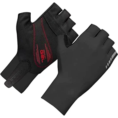 Abbildung von GripGrab Unisex Erwachsene Aero TT Aerodynamische Profi Radsport Race Handschuhe Kurzfinger Sommer Rennrad Zeitfahren Fahrradhandschuhe, Schwarz, L