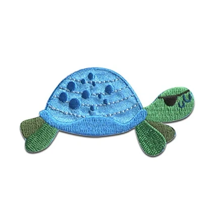 Abbildung von Catch the Patch Aufnäher Bügelbild, Aufbügler, Applikationen, Patches, Flicken, zum aufbügeln, Polyester, Schildkröte Augenklappe Piraten Tiere Größe: 7,8 x 3,9 cm