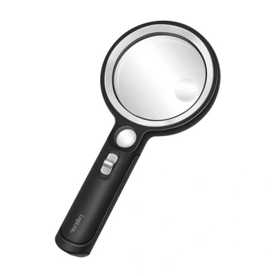 Abbildung von Logilink WZ0075 Vergrößerungsglas mit LED &amp; UV Licht, 5X (16dpt)/13x (48dpt)/20x (76dpt) Facher Vergrößerung