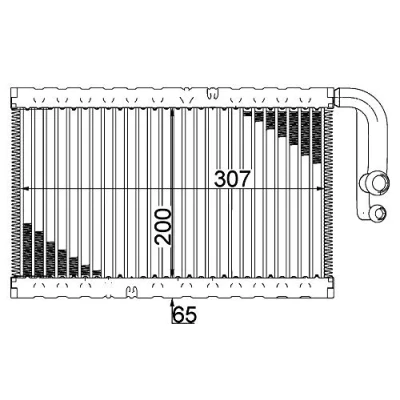 Abbildung von MAHLE ORIGINAL AE 2 000P Verdampfer ohne Expansionsventil MERCEDES BENZ: SL Cabrio