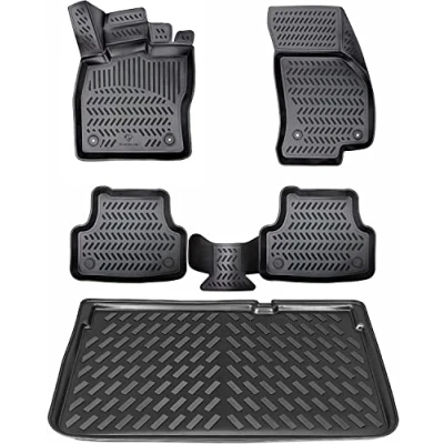Abbildung von ELMASLINE 3D Gummimatten &amp; Kofferraumwanne Set für VW Passat B6 2005 2010 Variant/Kombi