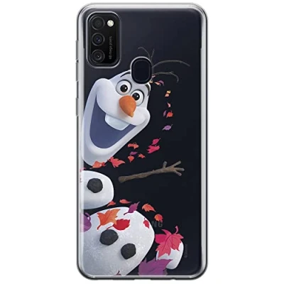 Abbildung von ERT GROUP Handyhülle für Samsung M21 Original und offiziell Lizenziertes Disney Muster Olaf 003 optimal an die Form des Handy angepasst, teilweise transparent