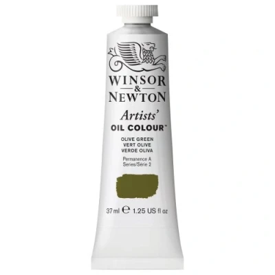 Abbildung von Winsor &amp; Newton 1214447 Artists Ölfarbe 37ml Tube, Künstler mit höchstmöglicher Pigmentierung, höchste Lichtechtheit Olivgrün