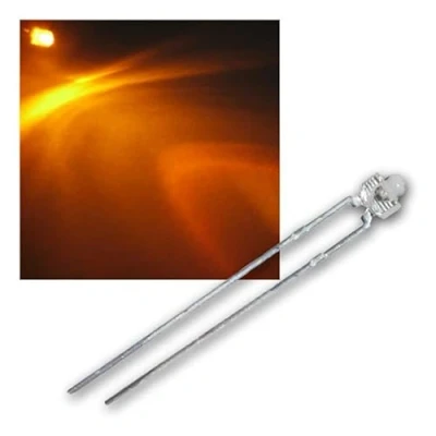Abbildung von world trading net 50 LEDs 1,8mm wasserklar gelb Typ WTN 18 2000, Leuchtdiode, bedrahtet, Diode Leuchtend, als Bauteil