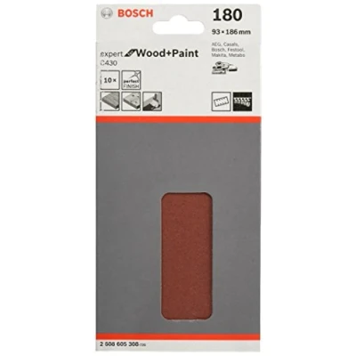 Abbildung von Bosch Accessories Professional Schleifblatt Expert for Wood and Paint Holz und Farbe für Schwingschleifer (10 Stück, Körnung 180, C430)