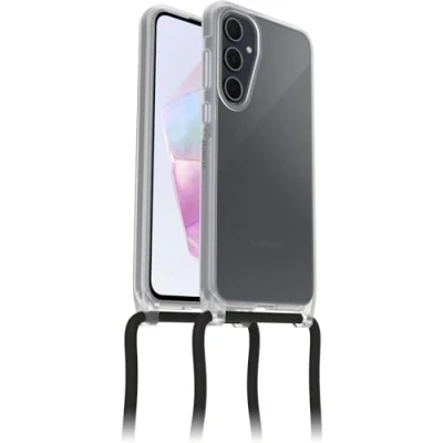 Abbildung von OtterBox React Necklace Hülle für Samsung Galaxy A35 5G, schützende mit Verstellbarer und Abnehmbarer Handykette, Getestet nach Militärstandard, Transparent Keine Einzelhandelsverpackung