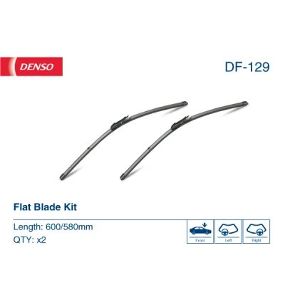 Abbildung von Scheibenwischer Denso Flat DF 129 Rahmenlos BMW: 5 Limousine, Touring, 6 Coupe