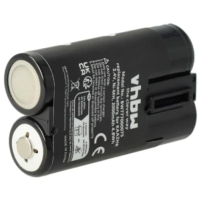 Abbildung von vhbw NI MH Akku 2000mAh (2.4V) kompatibel mit Kamera Kodak Easyshare C300, C310, C315, C330, C340, C360, C433, C503, C530, C533, C603, C613 Ersatz für KAA2HR.