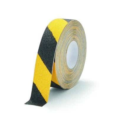 Abbildung von Durable Antirutschband grob DURALINE GRIP+ color, 50 mm x 15 m, zur Sicherung von Treppen, Rampen etc., gelb/schwarz, 1097130