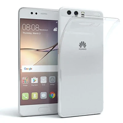 Abbildung von EAZY CASE Hülle kompatibel mit Huawei P10 Schutzhülle Silikon, Ultra dünn, Slimcover, Handyhülle, Silikonhülle, Backcover, Durchsichtig, Klar Transparent