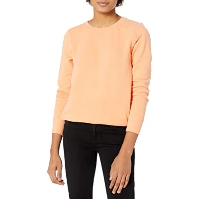 Abbildung von Amazon Essentials Damen Sweatshirt aus French Terry Fleece mit Rundhalsausschnitt (Erhältlich in Übergröße), Melonenorange, XXL