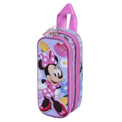 Abbildung von Disney Minnie Maus Spring 3D Doppelfedermäppchen, Lila, 22 x 9,5 cm