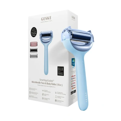 Abbildung von Geske SMARTAPPGUIDED Microneedle FACE BODY Roller 9 IN 1 Gesichtspflege Zubehör, Größe: One Size, Aquamarine
