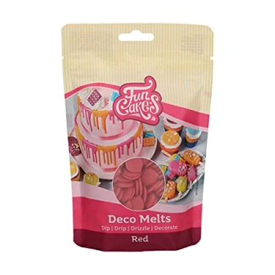 Abbildung von FunCakes Deco Melts Rot Tauchen, drippen, dippen und dekorieren! in der Mikrowelle schmelzen jede Form gießen, 250 g