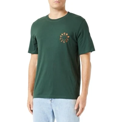 Abbildung von JACK &amp; JONES Herren Jjwarrior Tee Crew Neck T Shirt, Mountain View/Print:small, XL EU