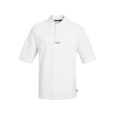 Abbildung von JACK &amp; JONES Men&#039;s JPRBLAKAM Branding SS Polo Poloshirt, White, XL