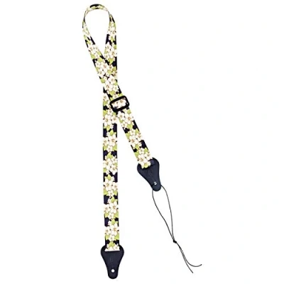 Abbildung von Ortega Guitars Ukulele Gurt verstellbar Nylon Straps Series green flower (OUS GRFL)
