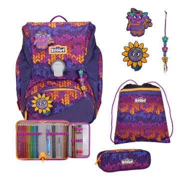 Abbildung von Scout Superflash Alpha Set 4TEILIG Schulranzen für Kinder, Größe: One Size, Fantasy