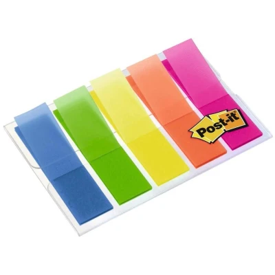 Abbildung von Post it® Haftstreifen 5 Farben x 20 Blätter