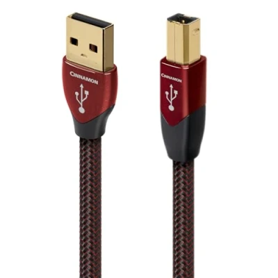 Abbildung von AudioQuest Cinnamon USB Kabel, A Stecker auf B Stecker, schwarz (5 m, A, B, 2.0, Stecker/Stecker, schwarz)