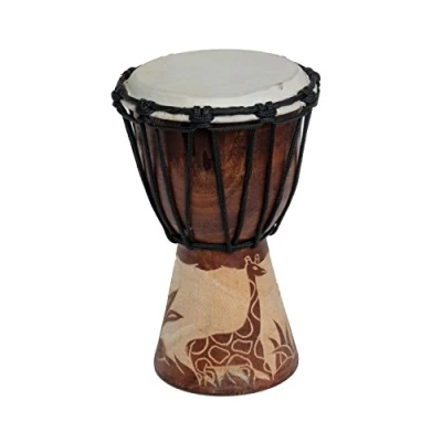 Abbildung von 30cm Kinder Giraffe Djembe Trommel Bongo + Anleitung M1