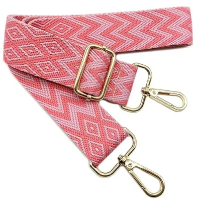 Abbildung von Verstellbarer Schultergurt Tasche Rosa, Taschengurte zum Wechseln, Taschengurt Breit mit Karabiner Gold, 80 130 cm Tragegurt für Damen Schulterriemen, Moderne Handtasche, 3.8cm, 703
