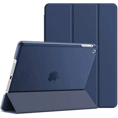 Abbildung von JETech Hülle für iPad Air (2013 Modell), Schutzhülle mit Ständer Funktion und Auto Schlaf/Wachen (Navy Blau)