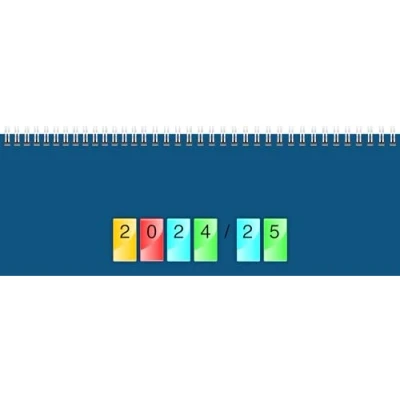 Abbildung von BRUNNEN Querterminbuch DATAline Modell 771 (2025), 1 Seite = Woche, 297 x 105 mm, 96 Seiten, Karton Einband, blau