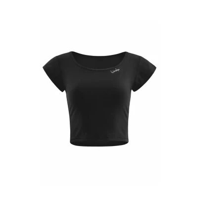 Abbildung von Winshape Functional Light AND SOFT Cropped Kurzarm Sport Tshirt, Damen, Größe: XS, Black