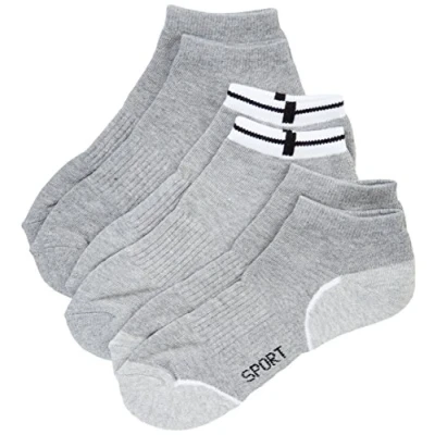 Abbildung von Nur Der Herren 3er Pack Sneaker Sport Aus Atmungsaktiver Baumwolle Kurze Sportsocken Mit Gepolsterter Sohle Socken, Graumel., 39 42 EU
