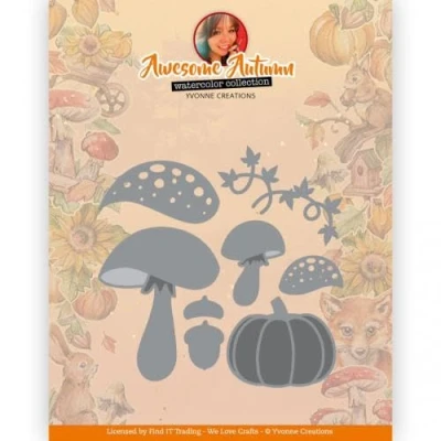 Abbildung von Dies Yvonne Creations Awesome Autumn Mushrooms