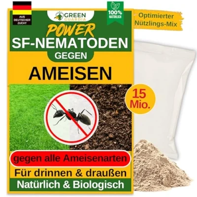 Abbildung von GREEN GUARDIA Insektenvernichter SF Nematoden gegen Ameisen 100% natürlich und chemiefrei, Umweltfreundliche &amp; Effektive Schädlingsbekämpfung ohne Chemie