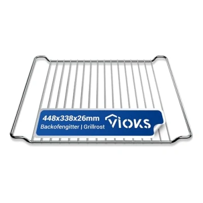 Abbildung von VIOKS Backofen Gitterrost Backofengitter 448 х 338 26 mm Ersatz Grillrost für Whirlpool 481245819334 GRD001 Indesit C00312479 Ofen Gitter Backofen/Herd und Zubehör