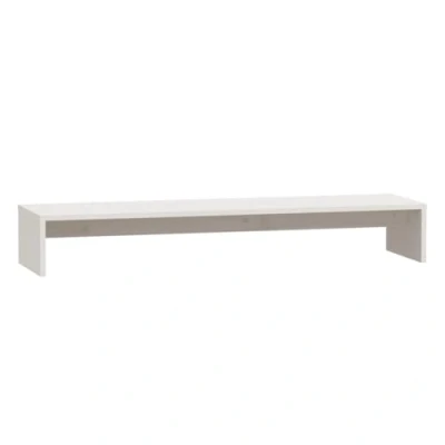 Abbildung von vidaXL Monitorständer Schreibtischaufsatz Monitorerhöhung Bildschirm Aufsatz Bildschirmerhöhung Bildschirmständer Weiß 100x27x15cm Massivholz Kiefer