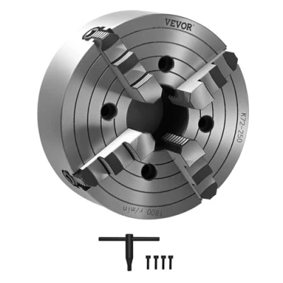 Abbildung von VEVOR φ250mm 4 Backen Drehfutter Spannfutter für Bohr /Fräsmaschinen 3D Drucker