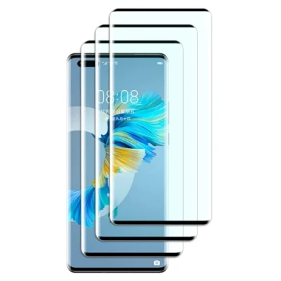 Abbildung von FWKDWHPH [3 Stück Temperglas Schutzfolie kompatibel mit Huawei Mate 40 Pro,kratzfest,9H Härte,blasenfrei,3D Volle Bedeckung,HD Displayschutz für Pro