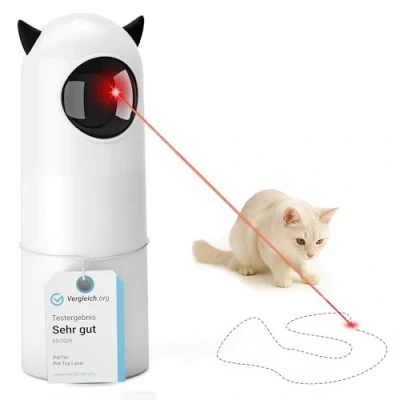 Abbildung von PetTec® Katzen Laserpointer Automatisch [24/7 BESCHÄFTIGUNG] Interaktives Katzenspielzeug elektrisch Beschäftigung Interactive Cat Toy Laser Pointer Kätzchen