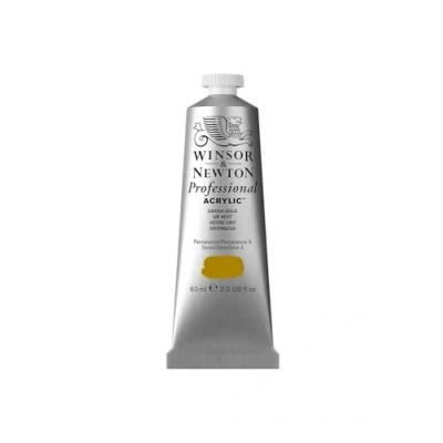 Abbildung von Winsor &amp; Newton 2320294 Professional Acrylfarbe in Künstlerqualität, hohe Farbbrillanz Deckkraft, Archivqualität, 60ml Tube Goldgrün
