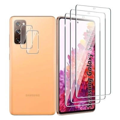 Abbildung von Fyqzio [3+2 Stück Gehärtetes Glas Schutzfolie kompatibel mit Samsung Galaxy S20 FE 4G/5G und Kamera,Keine Blasen,9H Härte,Anti Scratch,HD Displayschutz fur