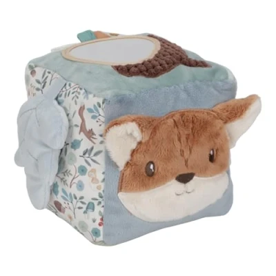 Abbildung von Little Dutch 8909 Stoff Activity Fühlwürfel Forest Friends blau