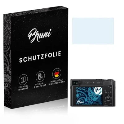Abbildung von Bruni Schutzfolie kompatibel mit Panasonic Lumix DC TZ202 Folie, glasklare Displayschutzfolie (2X)