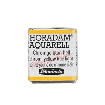 Abbildung von Schmincke HORADAM® AQUARELL feinste Künstler Aquarellfarben, 212 Chromgelbton hell, 14 044, 1/2 Näpfchen